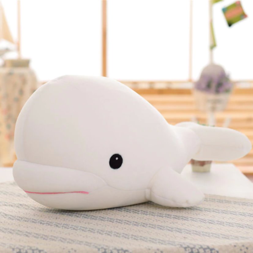 Peluche baleine beluga pour enfants