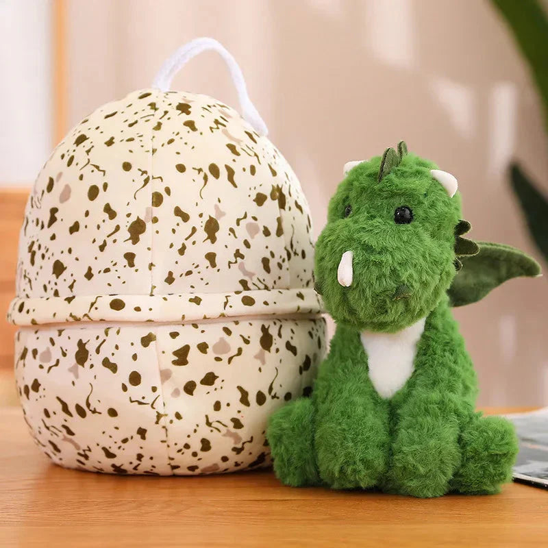 Œuf de dragon peluche coussin 2-en-1 pour enfants