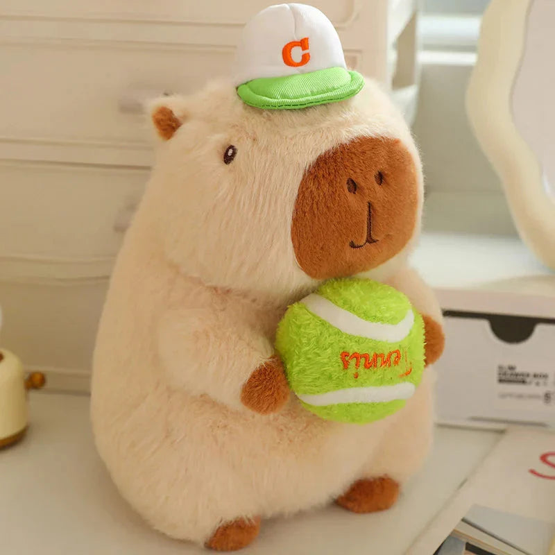 Peluche capybara sportive pour enfants