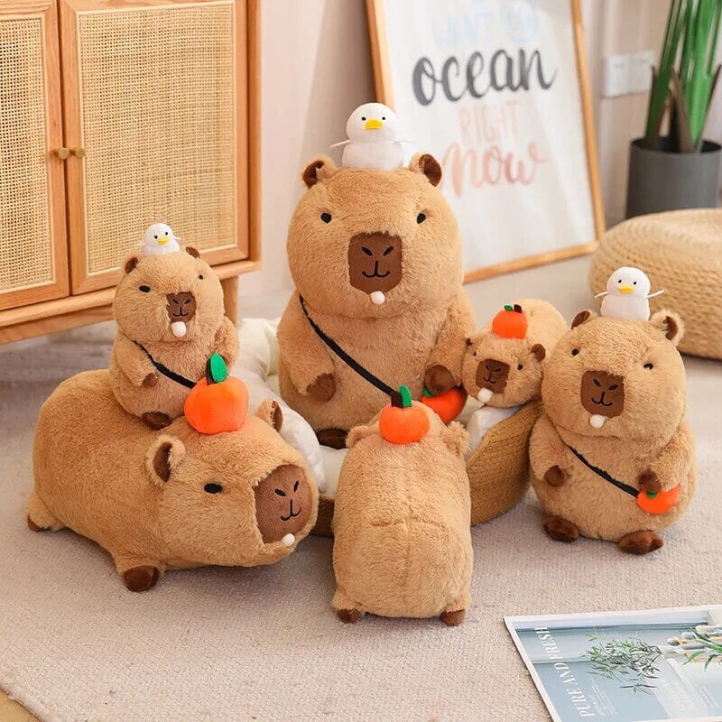Figurine Capybara Peluche Dormante Plushie