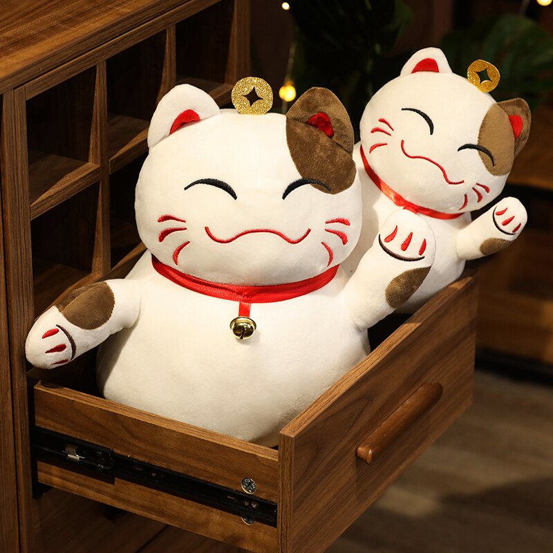 Peluche chat porte-bonheur pour enfants et collectionneurs