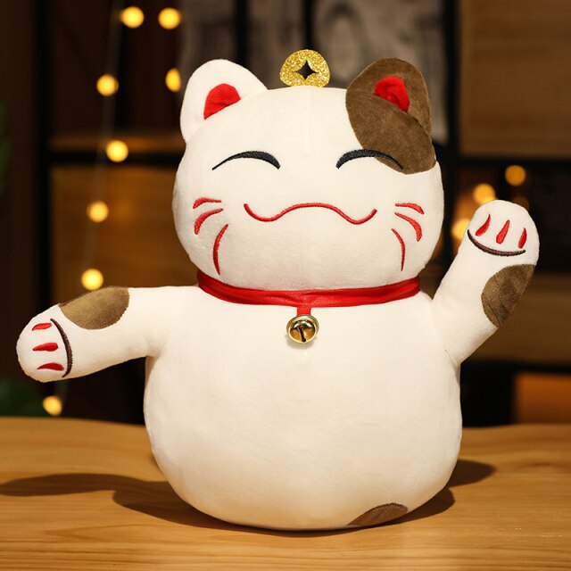 Peluche chat porte-bonheur pour enfants et collectionneurs