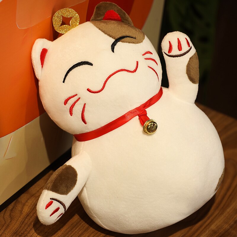 Peluche chat porte-bonheur pour enfants et collectionneurs
