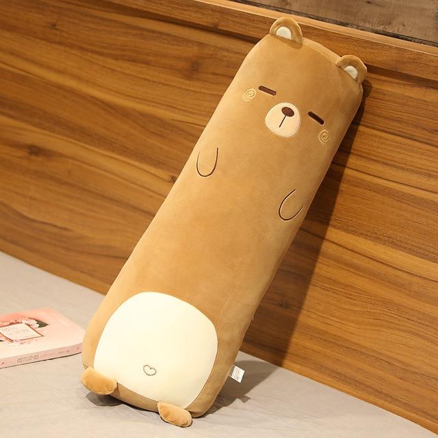 Coussin corporel animal en peluche décoratif