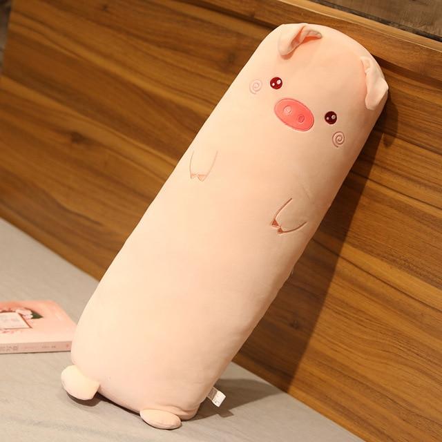 Coussin corporel animal en peluche décoratif