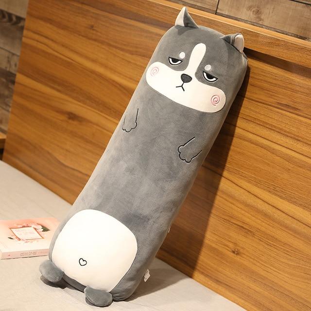 Coussin corporel animal en peluche décoratif