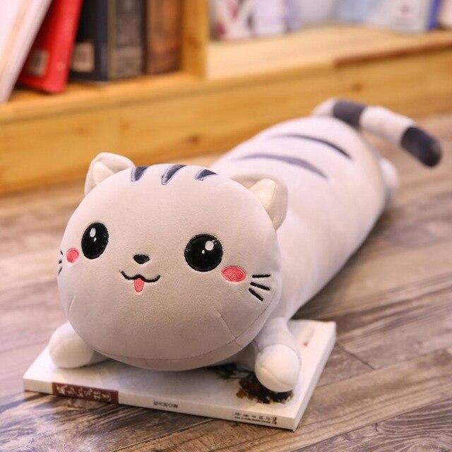 Jouet peluche chat long pour enfants et adultes