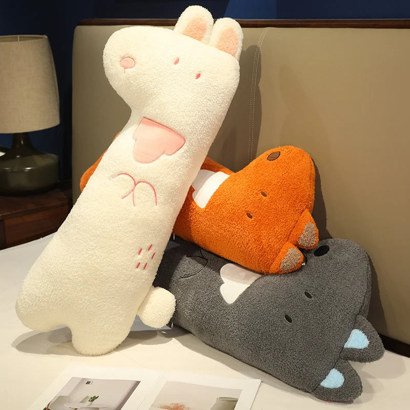 Peluches Longues Lapin Renard Loup pour Enfants