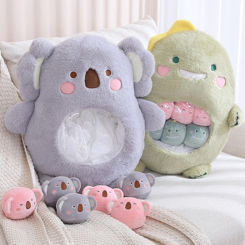 Peluches Koala Dino Lapin Panda pour Enfants