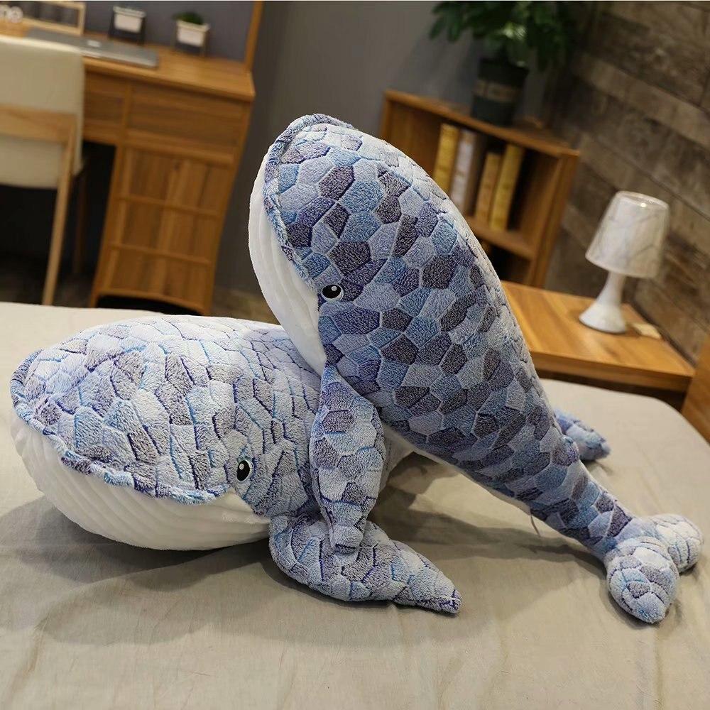 Baleine en peluche pour enfants, jouet en tissu doux
