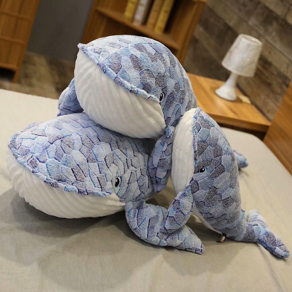 Baleine en peluche pour enfants, jouet en tissu doux