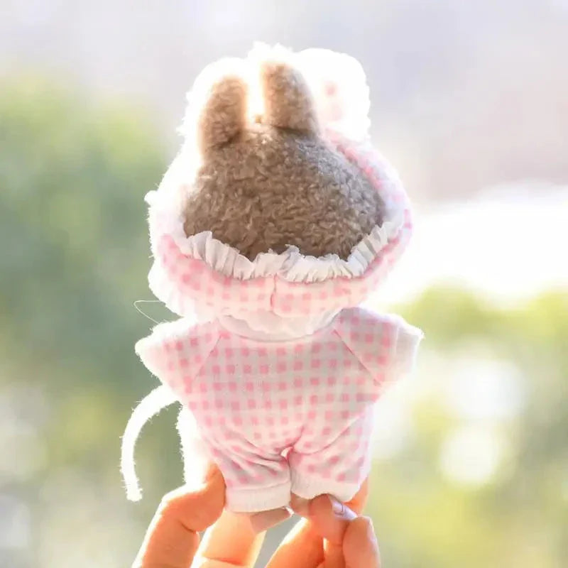 Pyjama Fait Main Labubu – Ensemble Floral en Plaid avec Accessoires Douillets