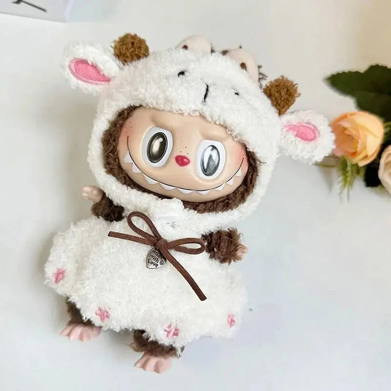 Salopette en Mouton Handmade – Ensemble Blanc Doux et Confortable pour Enfants