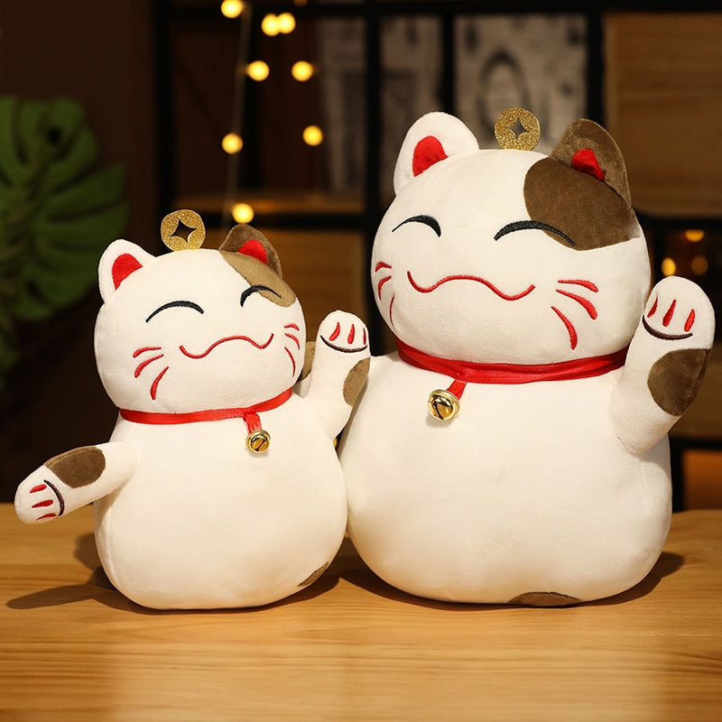 Peluche chat porte-bonheur pour enfants et collectionneurs
