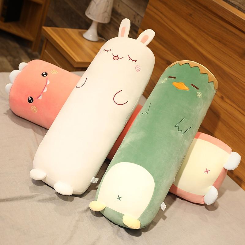 Coussin corporel animal en peluche décoratif