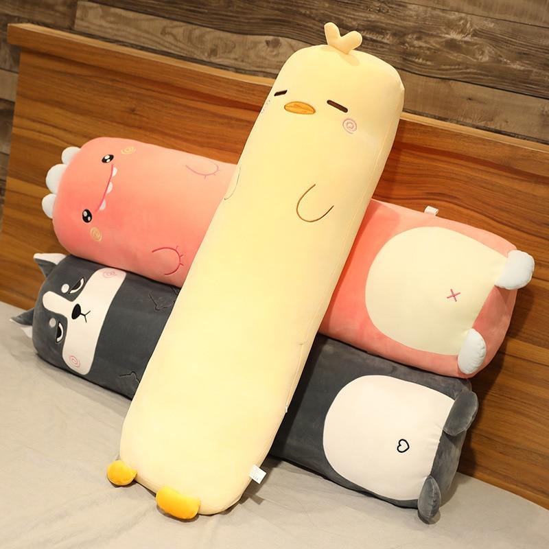Coussin corporel animal en peluche décoratif