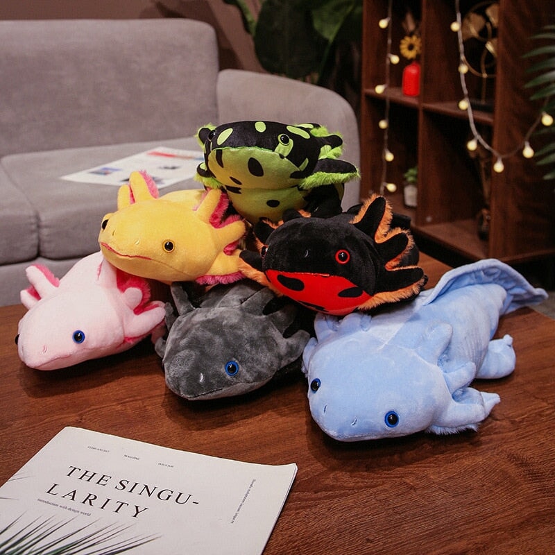 Axolotl en Peluche Réaliste pour Enfants et Collectionneurs