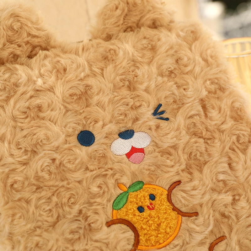 Housse iPad Kawaii – Étui en peluche Lapin et Ours doux et mignon