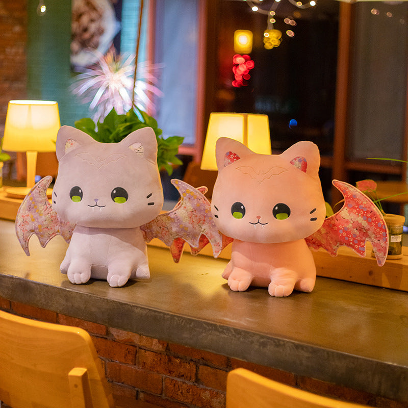 Peluches Kawaii Chats Sakura avec ailes pour enfants