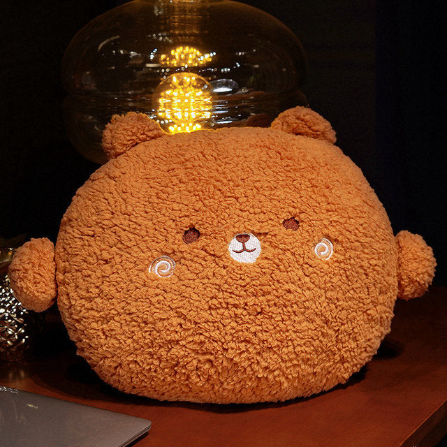 Coussin Animal Rond en Peluche pour Enfants et Décoration