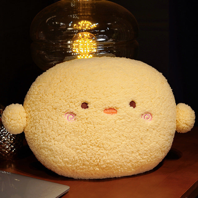 Coussin Animal Rond en Peluche pour Enfants et Décoration